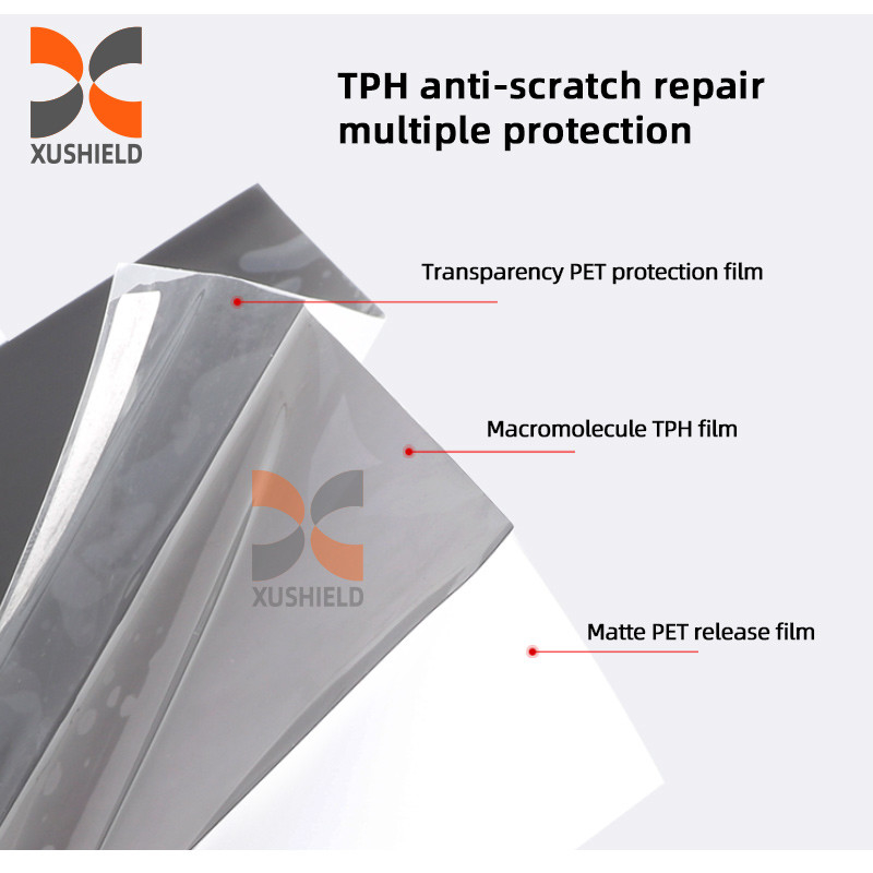 XUSHIELD TPH de haute qualité TPU phare de voiture Tint Film Lumière Noir Fumeur Noir Queue Lumière phare Tint Film