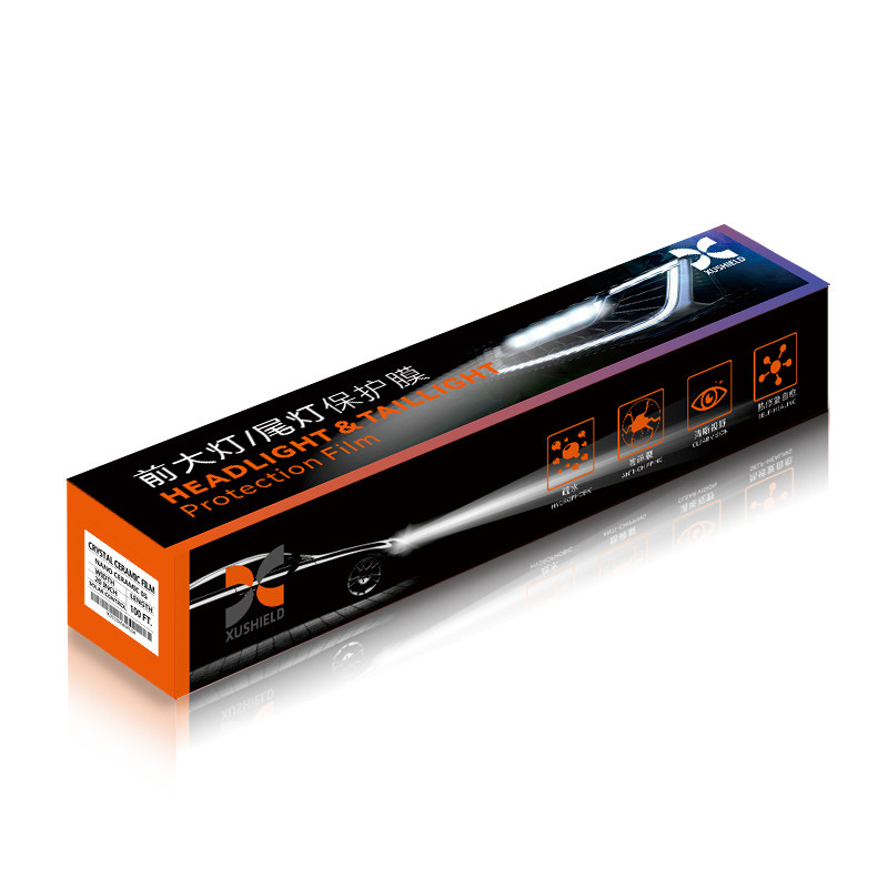XUSHIELD TPH de haute qualité TPU phare de voiture Tint Film Lumière Noir Fumeur Noir Queue Lumière phare Tint Film