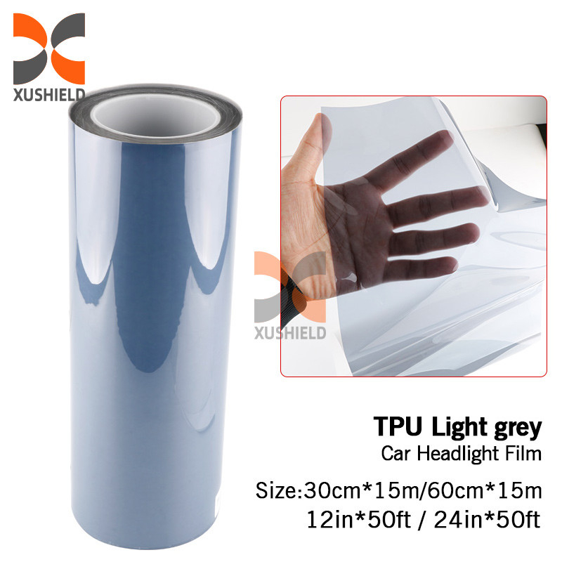 XUSHIELD TPH de haute qualité TPU phare de voiture Tint Film Lumière Noir Fumeur Noir Queue Lumière phare Tint Film