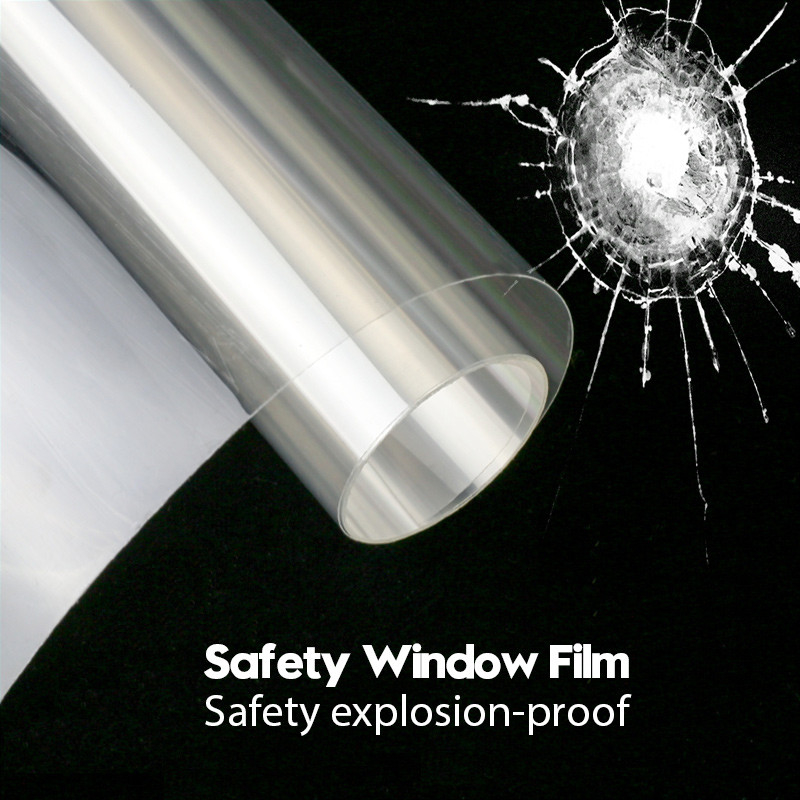 4 8 24mil PET pare-brise automobile Blindage de sécurité Tinte de fenêtre Film de protection en verre Protéger le pare-brise contre l'explosion