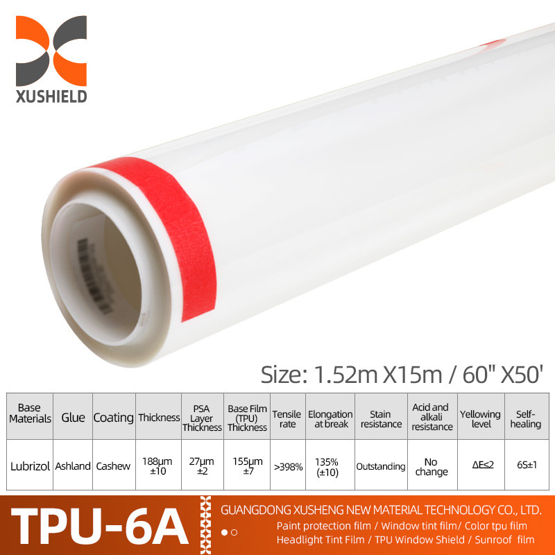XUSHIELD Fabricant en gros Film transparent auto auto auto-adhésif anti-rayures auto-réparateur TPU PPF film de protection de peinture