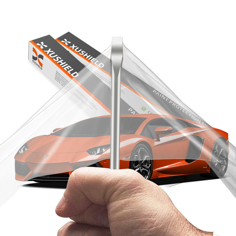 XUSHIELD 8,5 mil Haute hydrophobie brillante haute qualité Anti rayures Réparation thermique Film de protection de peinture TPU