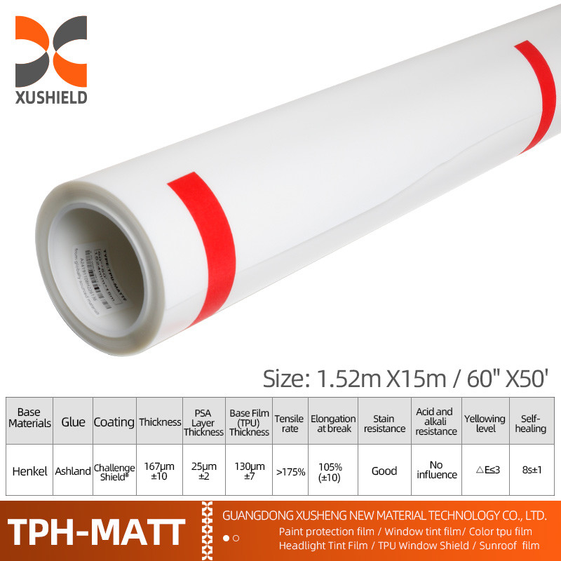 TPH 1,52*15M Ruloir à haute brillance CLEAR Transparent Adhésif Peinture de protection de carrosserie Ppf Film Tph