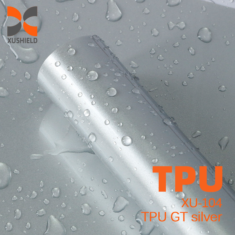 TPU GT argenté 1,52*17m Super brillant Enveloppe automobile anti rayures Auto-réparation Peinture transparente TPU PPF Film de protection Roll Film de protection automobile