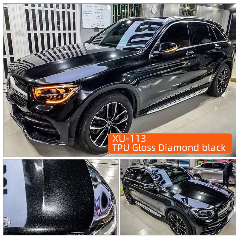 TPU Brillant Diamant noir 5 ans de garantie 6 Mil de haute qualité Brillant Mat PPF TPU auto-guérison peinture de voiture film de protection