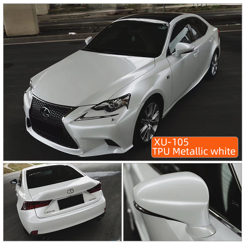 TPU Film PPF métallique blanc TPU coloré Film de protection de la peinture de revêtement gris