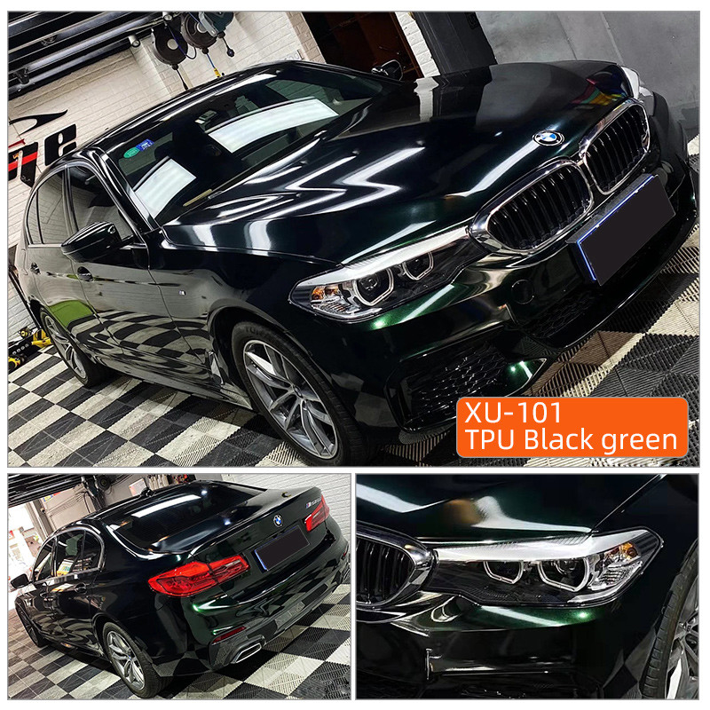 TPU Noir vert Films de voiture Changement de couleur PPF Liquide métal Rouge Auto 1.52*17m/roll Ppf Peinture de protection du film PPF de couleur