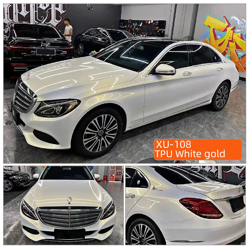 TPU Filme d'or blanc PPF Ultimate Plus Transparent Film de protection pour voiture Mat noir TPU Peinture de protection Film furtif Emballage de voiture