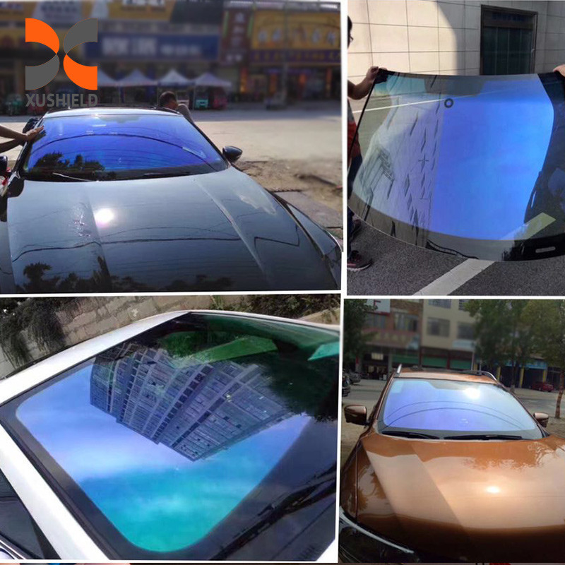 Pourpre Lumière éblouissante Couleur côté Bloc arrière couleur ppf Le caméléon le plus populaire Film de fenêtre de changement de couleur Pour teinture de fenêtre de voiture