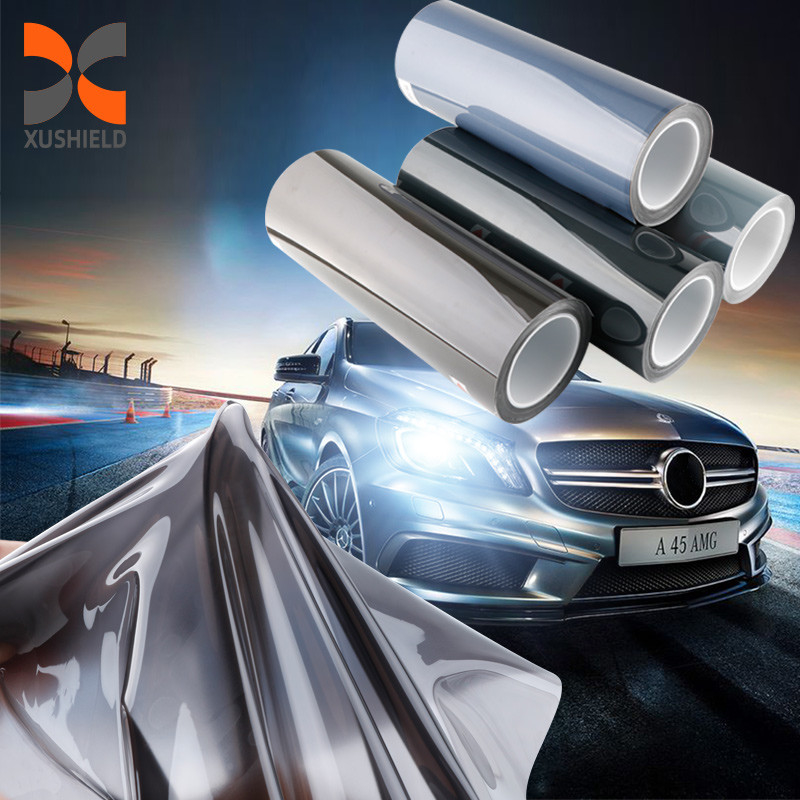 Tpu Feuille de phare de voiture de véhicule Ppf Filme gris foncé clair noir 0,3m*15m Anti scratch
