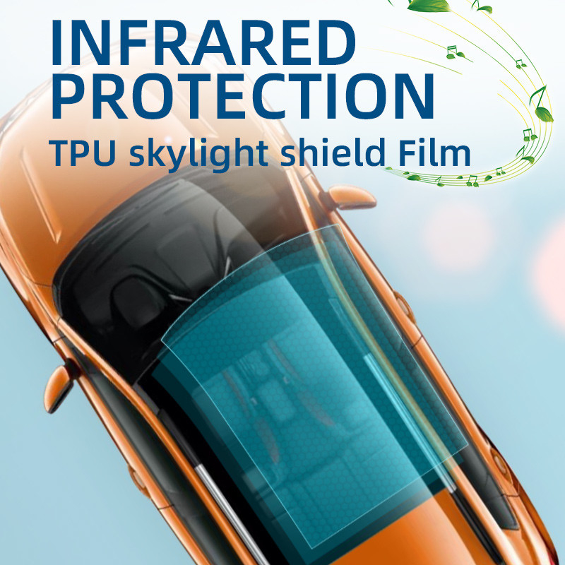 99% de rejet de chaleur UV Blocage de la lumière bleue du toit de voiture TPU Film de protection panoramique du puits