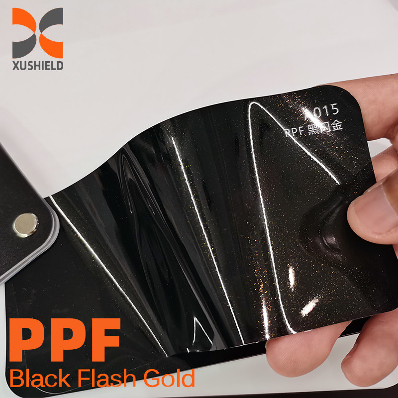 XUSHIELD couleur peinture auto-guérison films de protection de voiture enveloppe vinyle brillant noir ppf tpu film brillant Miami bleu