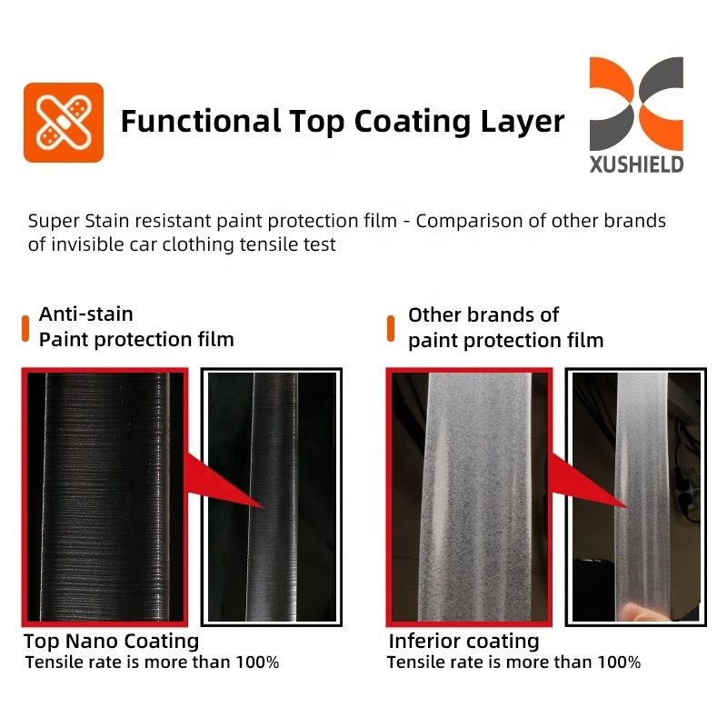 Film de protection PPF TPH/TPU noir pour voitures 5-8 ans en extérieur